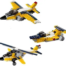 bestie toys Architect Series 3 in 1 Educational Plane Helicopter Boat Building Blocks Learn image 2