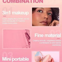 bigbalist 3 in 1 Cutest Blush & Highlighter Kit image 4
