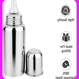 mumma Stainless Steel Baby Feeding Bottle - 250 ml-picture-30