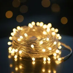 nkxik 35 LEDs 10 m Multicolor Steady Strip Rice Lights image 1