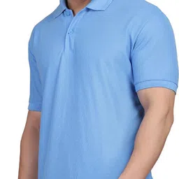 inkkr Pack of 2 Men Solid Polo Neck Polycotton Black, Red T-Shirt image 5