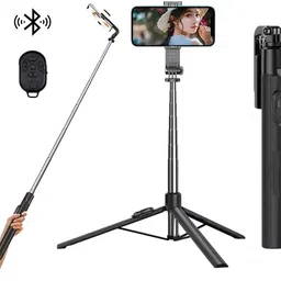 GADGETSWEAR Selfie Stick with Tripod, 360 Degree Rotating Bluetooth Selfie Stick-picture-23