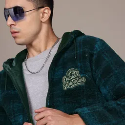 roadster Men Checkered Tailored Jacket image 1