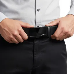 lyvi Men Formal Black Artificial Leather Belt image 4