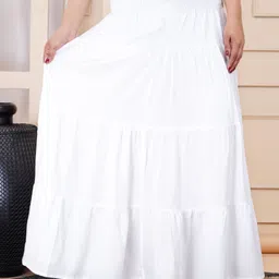 mrfabricse Women Solid Regular White Skirt-picture-12