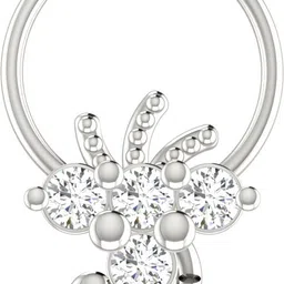 avsar Kavisha 18kt Diamond White Gold Nose Wire image 1