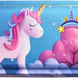 karbd 2 Layer Compartment Hardtop Cartoon Unicorn Design, School, Travel Stationery Art Metal Pencil Box-picture-26