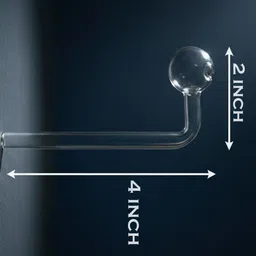 wishingbell natural 6 inch Bend Glass Oil Burner Pipe Transparent (Pack of 4) Borosilicate Glass Inside Fitting Hookah Mouth Tip image 4