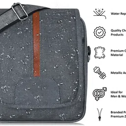 parth enterprise Grey Men & Women Sling Bag Grey Casual Linen Textured Cross Body Sling Bag For Men PE-SL07 image 5