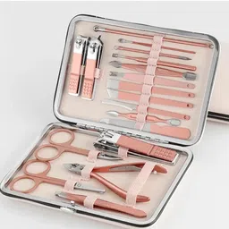znik Manicure Pedicure Kit Nail Cutter Scissors Tweezers Knife GOLDEN image 1