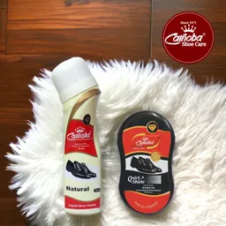 Carnoba Liquid Shoe Polish 75ml Natural + Quick Shine Shoe Care Kit-picture-12