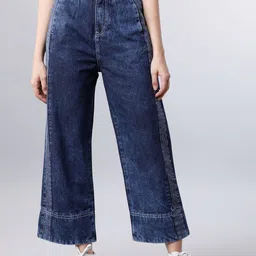 tokyo talkies Women Flared Mid Rise Blue Jeans-picture-23