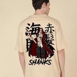 chitra style Men Graphic Print Round Neck Cotton Blend Beige T-Shirt-picture-10