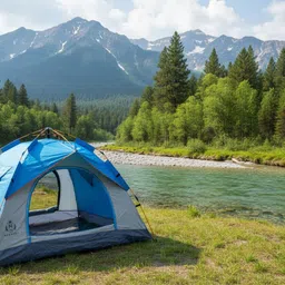 house of common Best Quality Amazing Comfortable Automatic Camping Tent 3-4 Person Waterproof Tent - For Camping & hiking, Trekking, Picnic, Useful for Outdoors, For All Age Group, For 4 person image 3