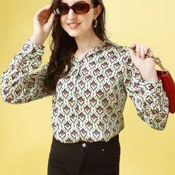 mirchi fashion Women Relaxed Fit Fit Floral Print Spread Collar Casual Shirt-picture-16