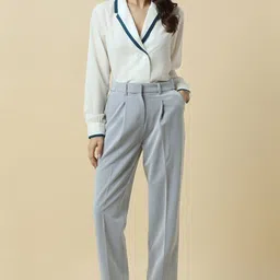 allen solly Women Regular Fit Solid Formal Shirt image 2