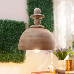 sapphire Damien Elvis Brown Wood Hanging Light-picture-22