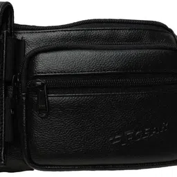 F Gear Potent Art Leather Black Adjustable Strap Waist Bag-image-53