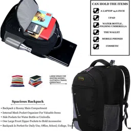 sbcollection Large 32 L Laptop Backpack Stylish 5 Zipper Compartment for Daily Use Tough Quality, Splash and Dust Proof image 2