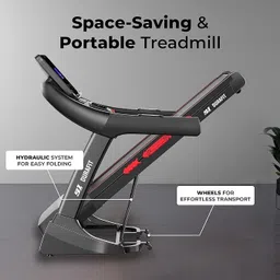 durafit Royal 7 HP Peak DC Motor 22-Auto Incline 20 km Speed Foldable Treadmill image 4