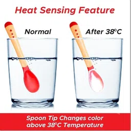 naughty kidz Combo of 2 Heat Sensitive Baby Feeding Spoon & 1 Baby Fresh Fruit Food Nibbler - Silicone image 3