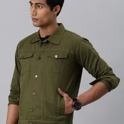 voxati Men Solid Denim Jacket image 2