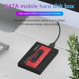 Etzin 2.5'' External Hard Drive Enclosure USB 3.0 to SATA III Tool-Free Clear Hard 2.5 inch external hard drive case image 3