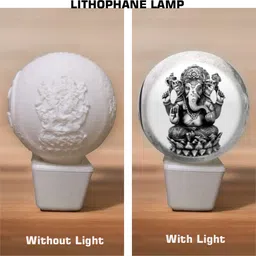 paru3dart Lord Ganesha LED Night Lamp / Divine Ganpati Ji God Lamp (Pack of 1) Night Lamp image 2