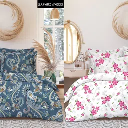 loom haven Cotton Double Flat 240 TC Abstract Bedsheet-picture-27