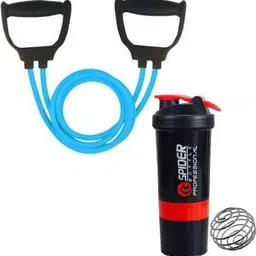 emmkitz Double Resistance Band | 6 Body Parts of Muscles with Gym Shaker /Protein Shaker Fitness Accessory Kit Kit-picture-21