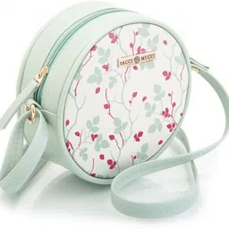 sacci mucci Blue Women Sling Bag Round Sling Bag, Printed Sling Bag, Women Sling Bag-Floral Tree Twig image 2