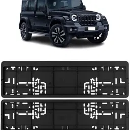 brothertwo Car Number Plate Frame Front & Rear Plate Holder for Mahindra Thar Roxx Car Number Plate-picture-17