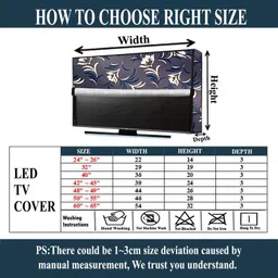 Delideal Padded Cover, Dust Cover, etc. for 55 inch Computer Monitor, TV, LCD Monitor, etc. - LEDTVDD22_55IN image 4