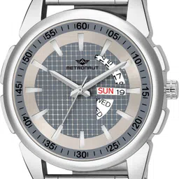 metronaut Elegant Grey Dial Round Shape Day & Date Functioning Stainless Steel Bracelet Premium Watch for Men/Boys Analog Watch - For Men MT-GR910-GYC image 3