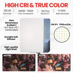 DawnRays 24-Inch LED Light Panel for Photography, Videoshoot, Studio Lighting Poadcasting Flash image 2