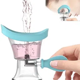 vrustee Pack of 1 Plastic, Silicone Squeeze Rinsing Eye Wash Cup For Tired Eyes, Air Pressure Reduce Dust image 1