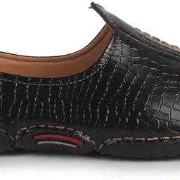 fausto Textured Ethnic SlipOn Juttis for Wedding|Traditional Shoes|Flexible Rubber Sole Mojaris For Men image 5