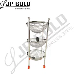 ljpgold Multi-Tier Heavy-Duty Vegetable Storage Trolley Steel Kitchen Trolley-picture-21