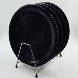 perfectdine NW_ 11 Inch Round /Lunch Plate Plain Black Double Coating Plate Dinner Plate-picture-39