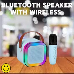 GUGGU K12 (PORTABLE BLUETOOTH DESKTOP SPEAKER)With Karaoke Mic RGB Light, HD SoundT354 10 W Bluetooth Laptop/Desktop Speaker-picture-22