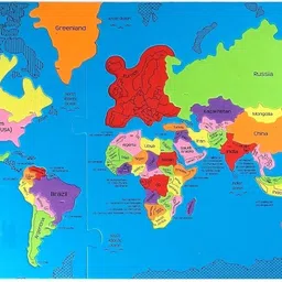 ub toys World Map Puzzle With Country Flags and Capital Flags For Kids Learning image 2