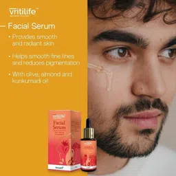 vritilife Facial Serum With Olive, Kunkumadi Oil For All Skin Types, Deep Nourishment 30 ml image 5