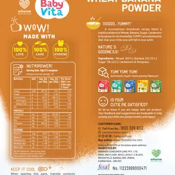 babyvita Wheat Banana Powder Mix|Wheat|Dehydrated Nendran Banana Cereal image 2
