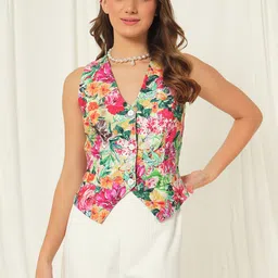 tandul Printed Women Waistcoat image 1