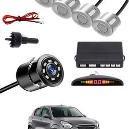 zplus Car Parking Sensors - Set of 4 with Reverse Parking Camera (Silver)-55 Safety of Passengers/Car One Alarm Kit-2190 Parking Sensor-picture-18