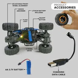 just97 Rock Crawler 2 Wd Rechargeable Off-Road Monster Truck Rock Climbing Car Toy C27 image 2
