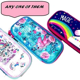 chahbeli ™ 3D Hardtop EVA Pencil Pouch Case with Compartments Stationery Box for Kids Mermaid, UNICORN, COOL Art EVA Pencil Box-picture-13
