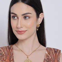 Anouk Gold-Plated Stone-Studded Floral Handcrafted Jewellery Set-picture-30