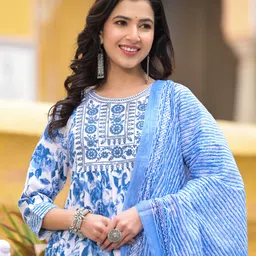 klosia Women Viscose Rayon Kurta Pant Dupatta Set-picture-21