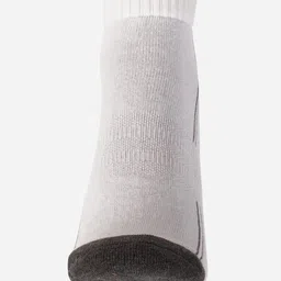 Wildcraft Adults White & Charcoal Grey Pack of 3 Colourblocked Ankle Length Socks image 4